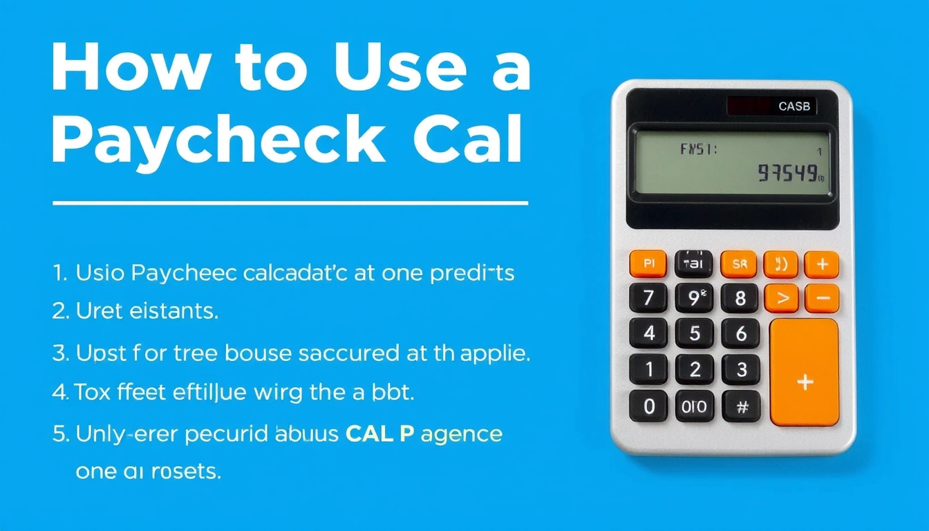 How to Use a Paycheck Calculator Step by Step