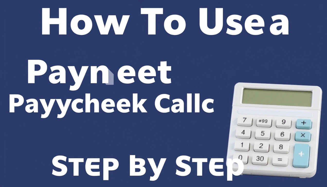 How to Use a Paycheck Calculator Step by Step