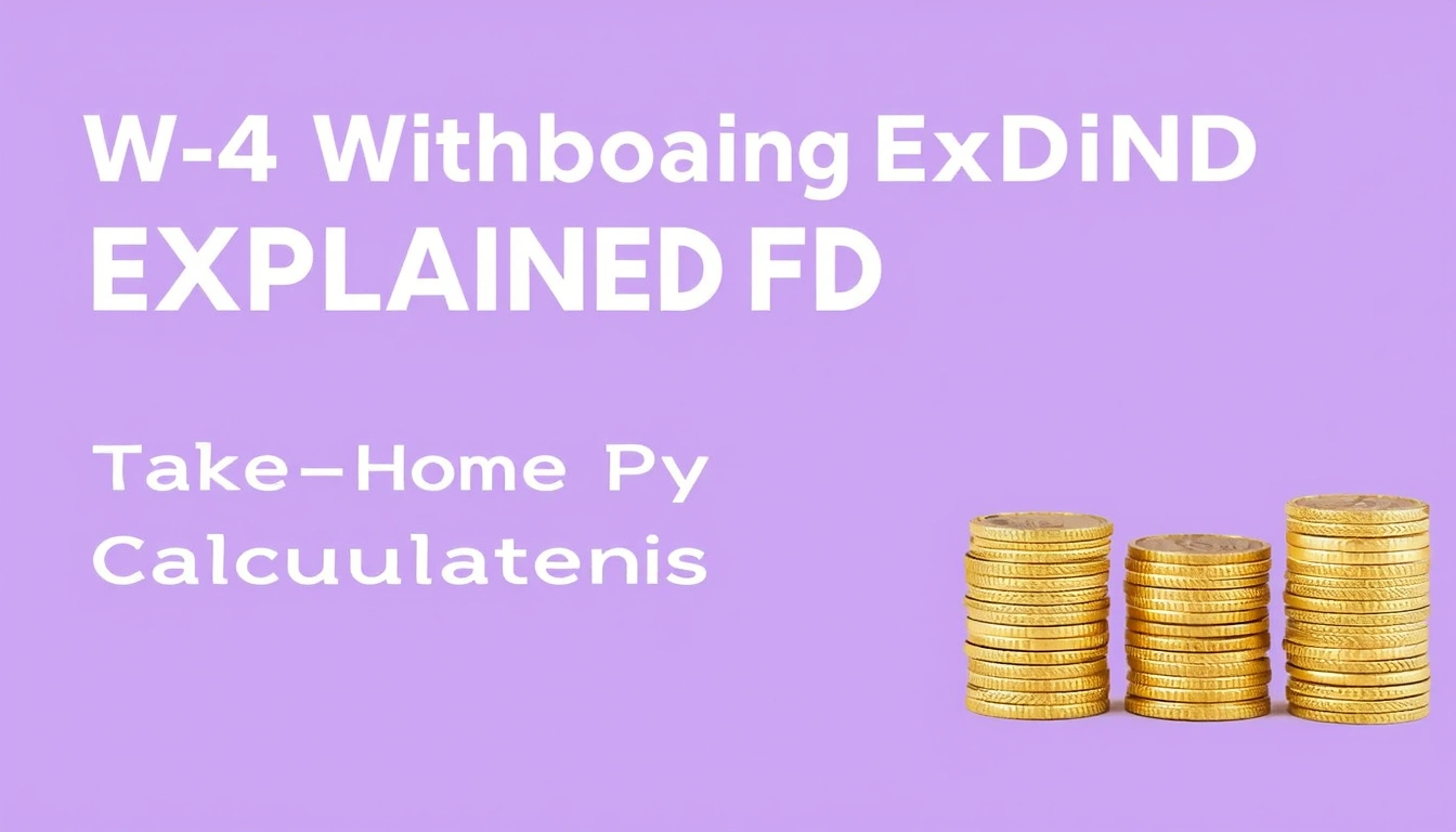 W-4 Withholding Explained for Take-Home Pay Calculations
